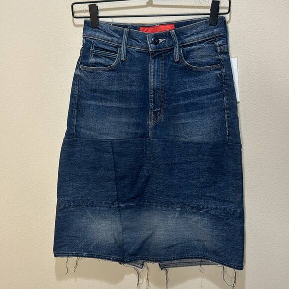 MOTHER+ Carolyn Murphy The Knee Step Back Midi Skirt - Upgrade You Size 24 - Picture 3 of 8